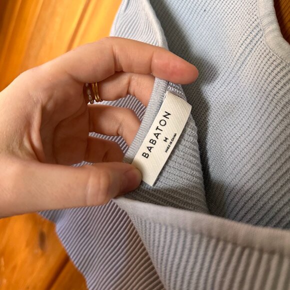 Aritzia Blue Babaton ribbed halter tank Size M - Picture 4 of 4